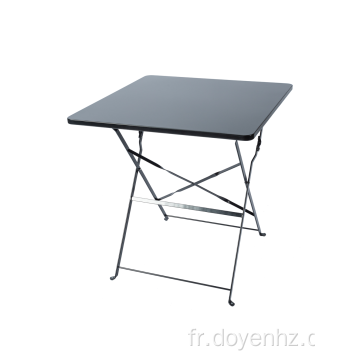 Table pliante carrée étirée en métal 70cm